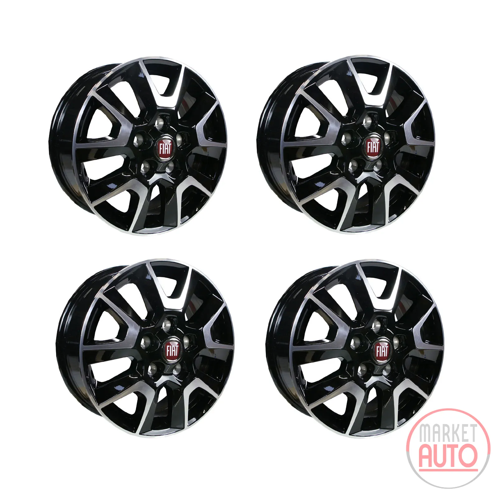 Light alloy rim set black silver 16", original
