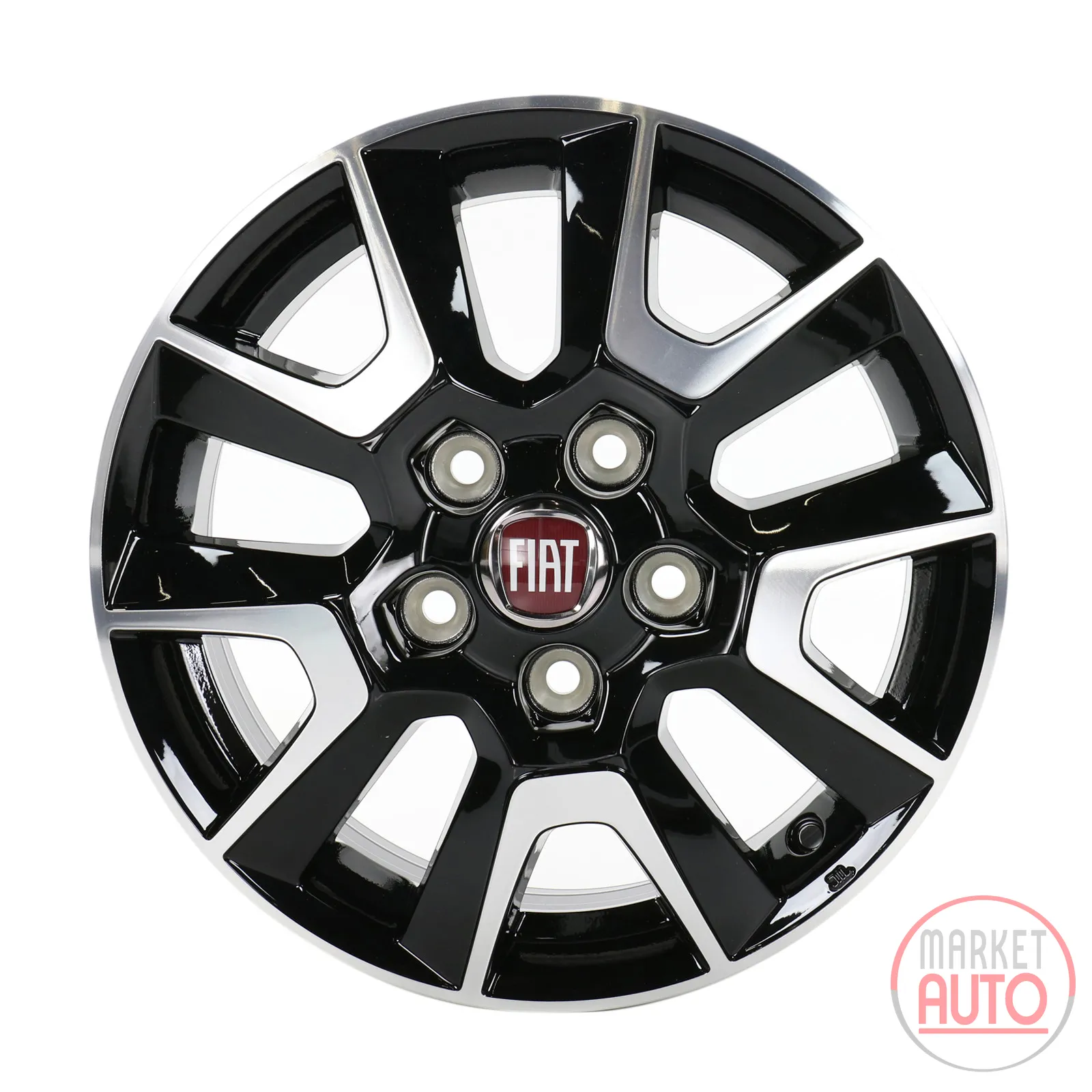 Light alloy rim incl. hub cap black silver 16", original