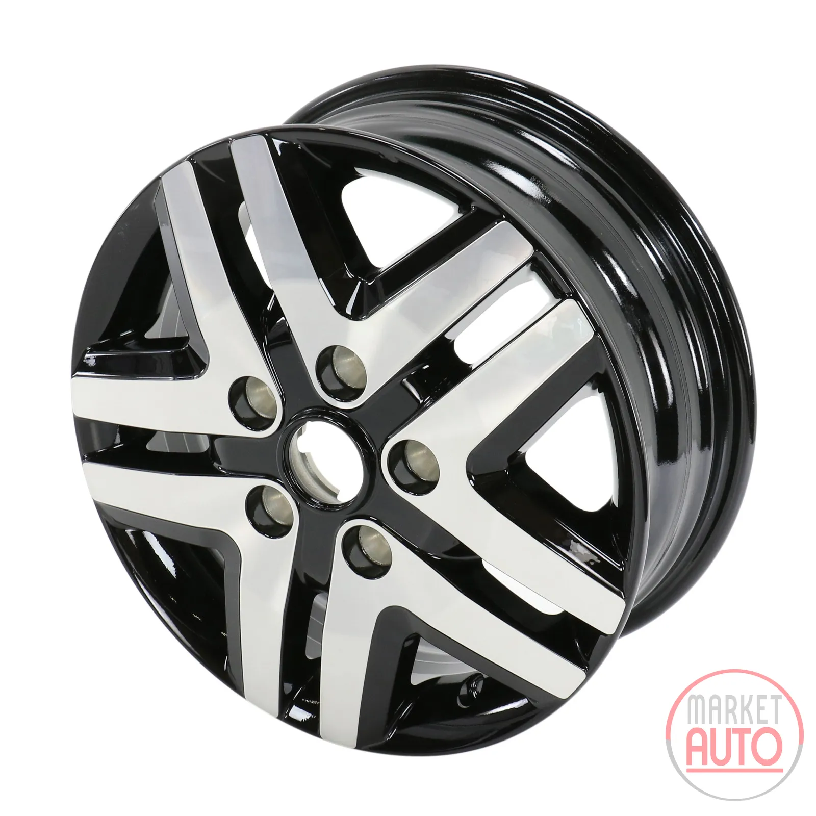 Light alloy rim black silver 16", original