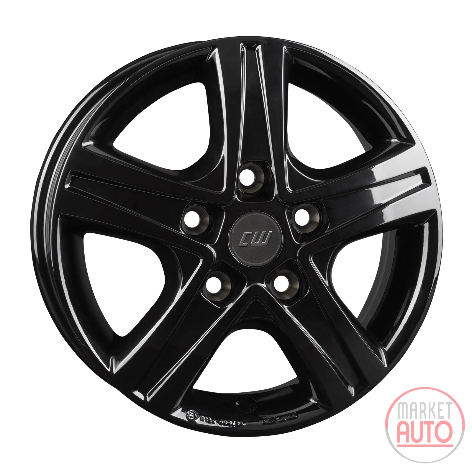 16-inch Borbet CWD Black Glossy alloy wheel