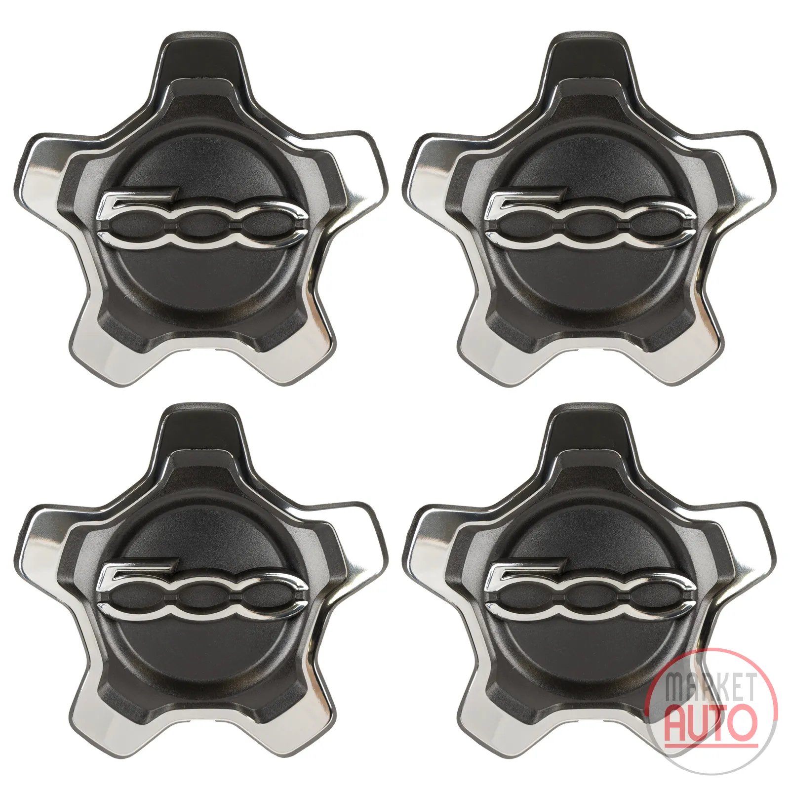 Wheel hub cap set of 4 for alloy wheel, original FCA (735626312)