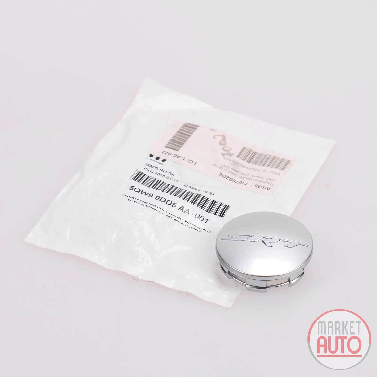 Wheel hub cap ",Satin Carbon", original Jeep 63mm