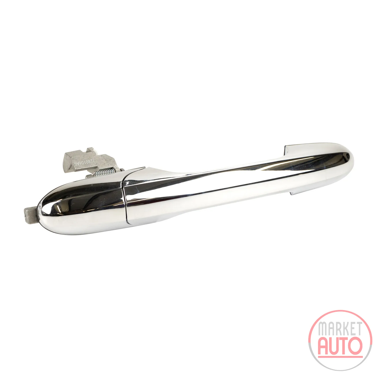 Door handle chrome right without hole for cylinder