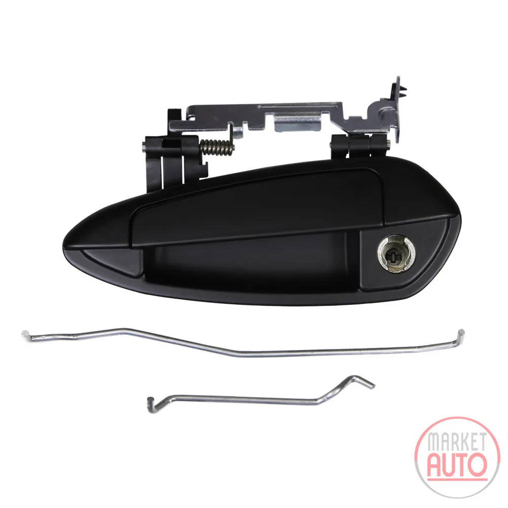 Door handle left plastic black 3-door