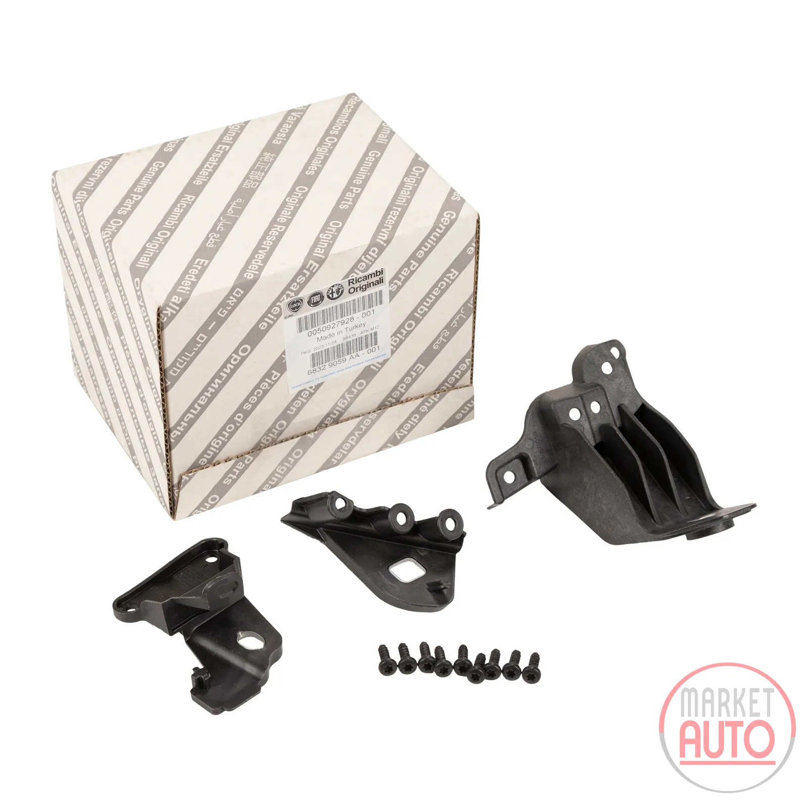 Mounting kit for the right headlight