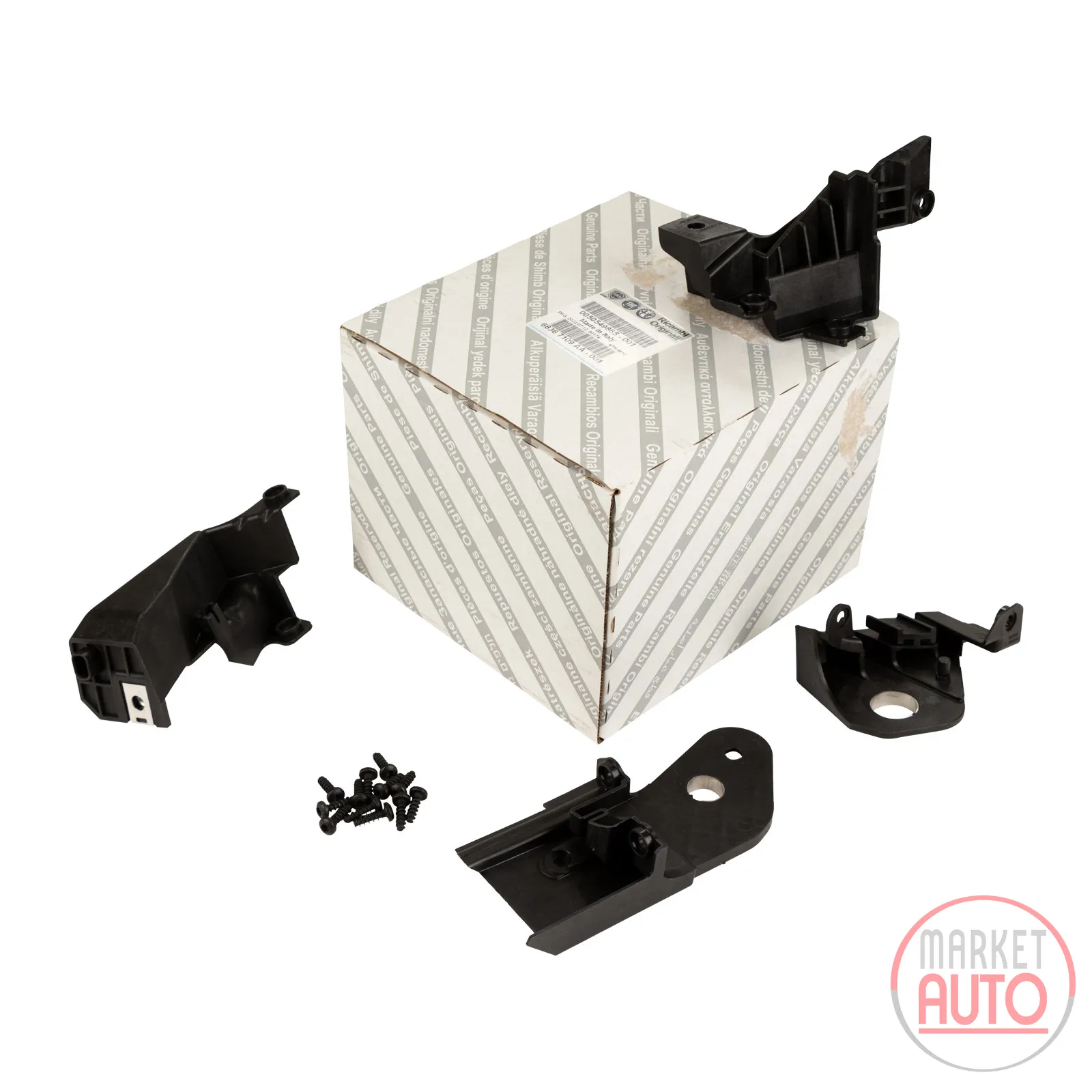 Mounting kit for the left headlight