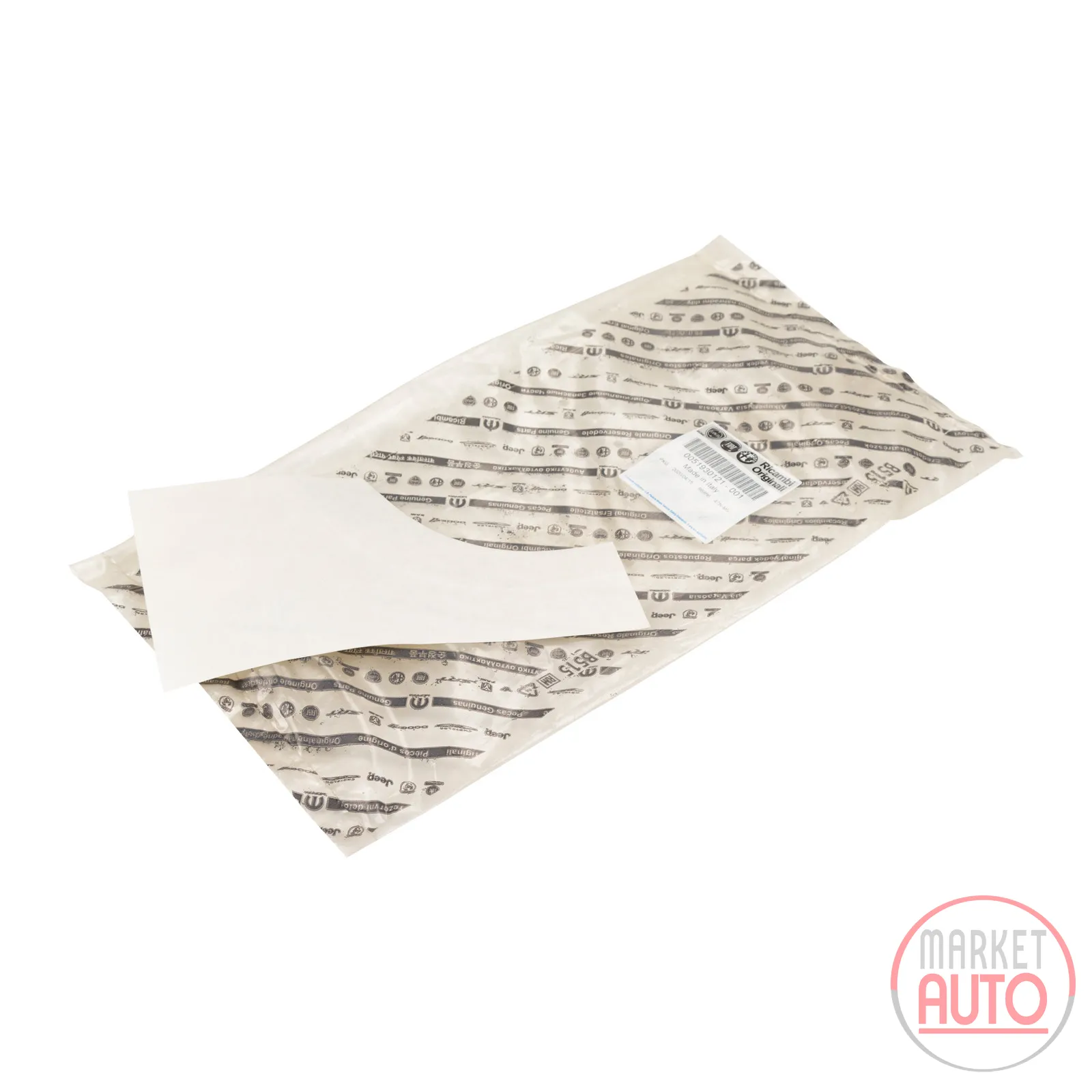 Decorative film for the trim strip on the left