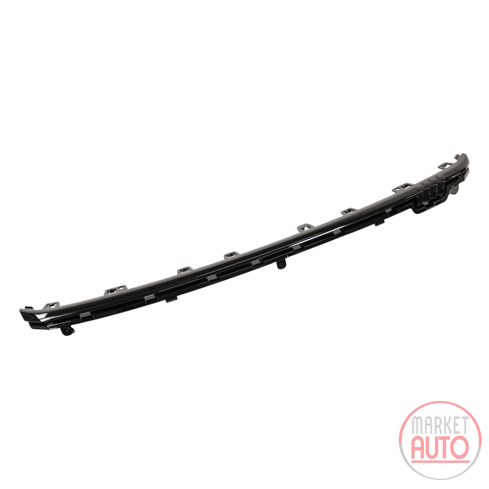 Decorative strip on the front bumper