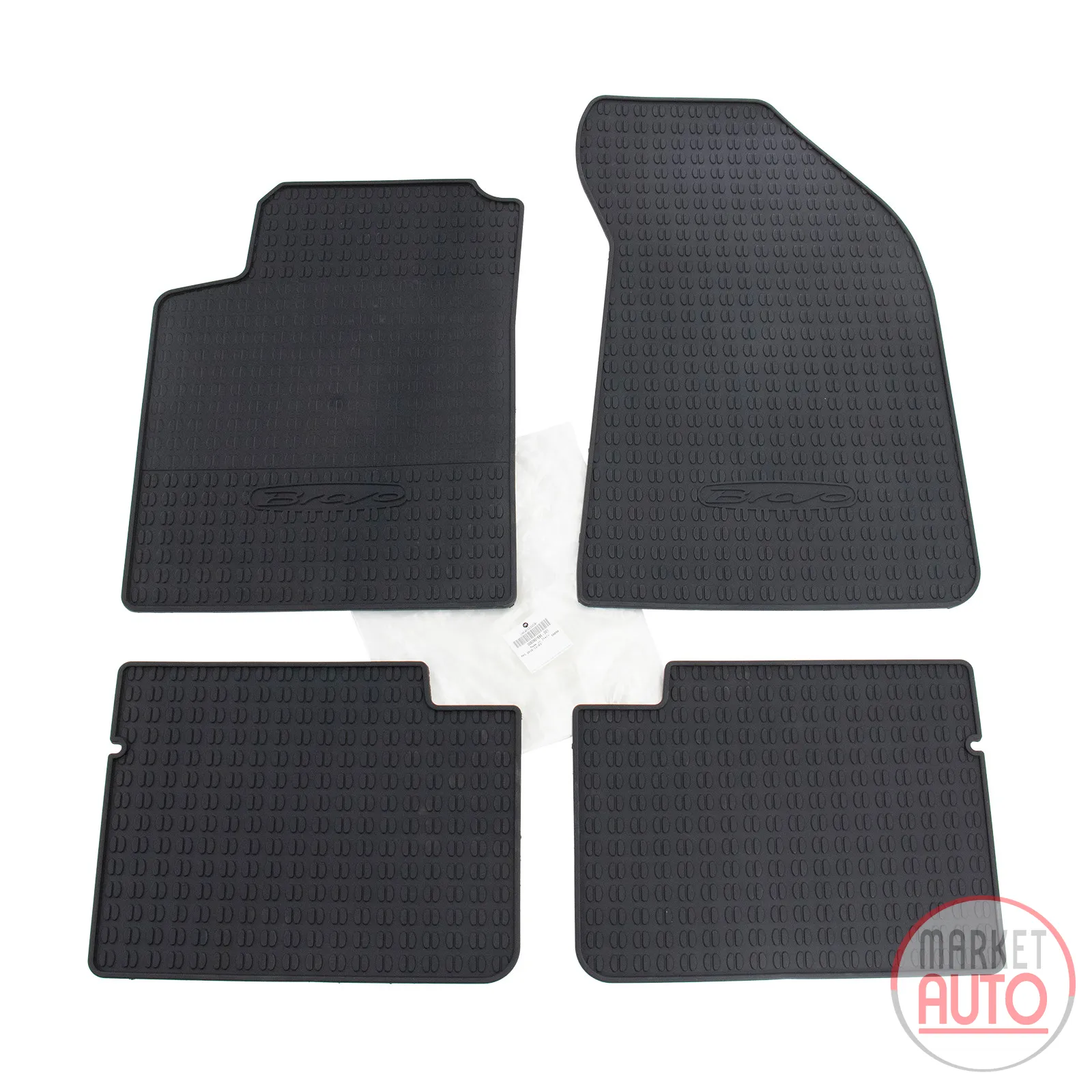 Foot mat set in rubber with Bravo logo