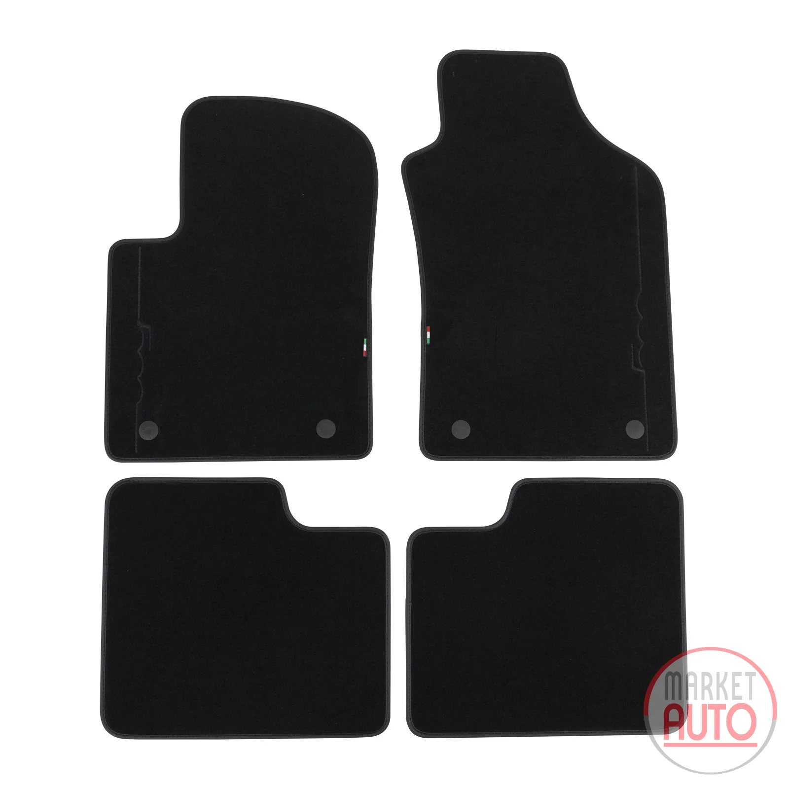Foot mat set 4-piece velour