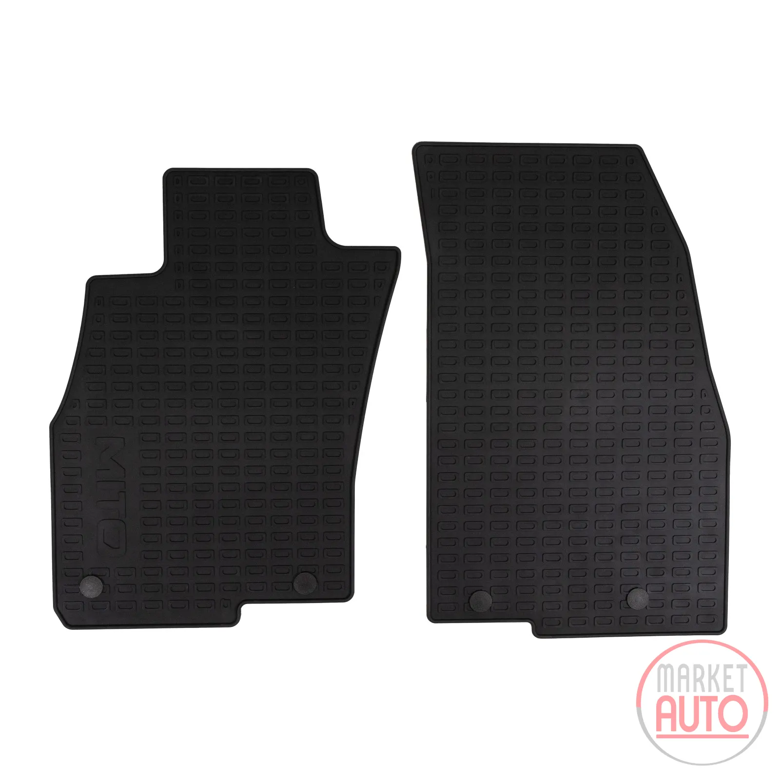 Front rubber floor mat set