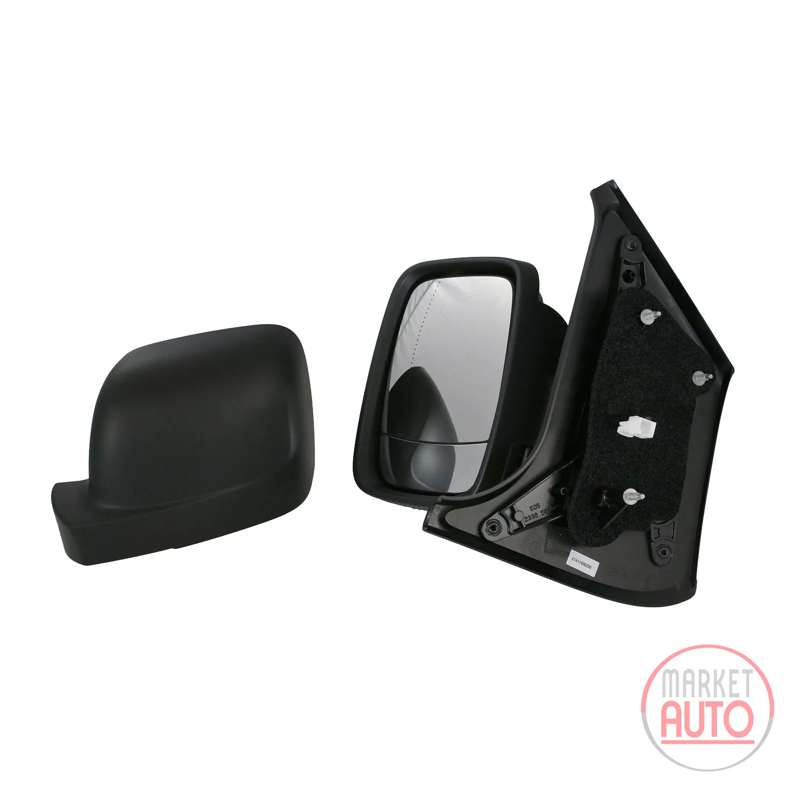 wing mirror complete short left manual black