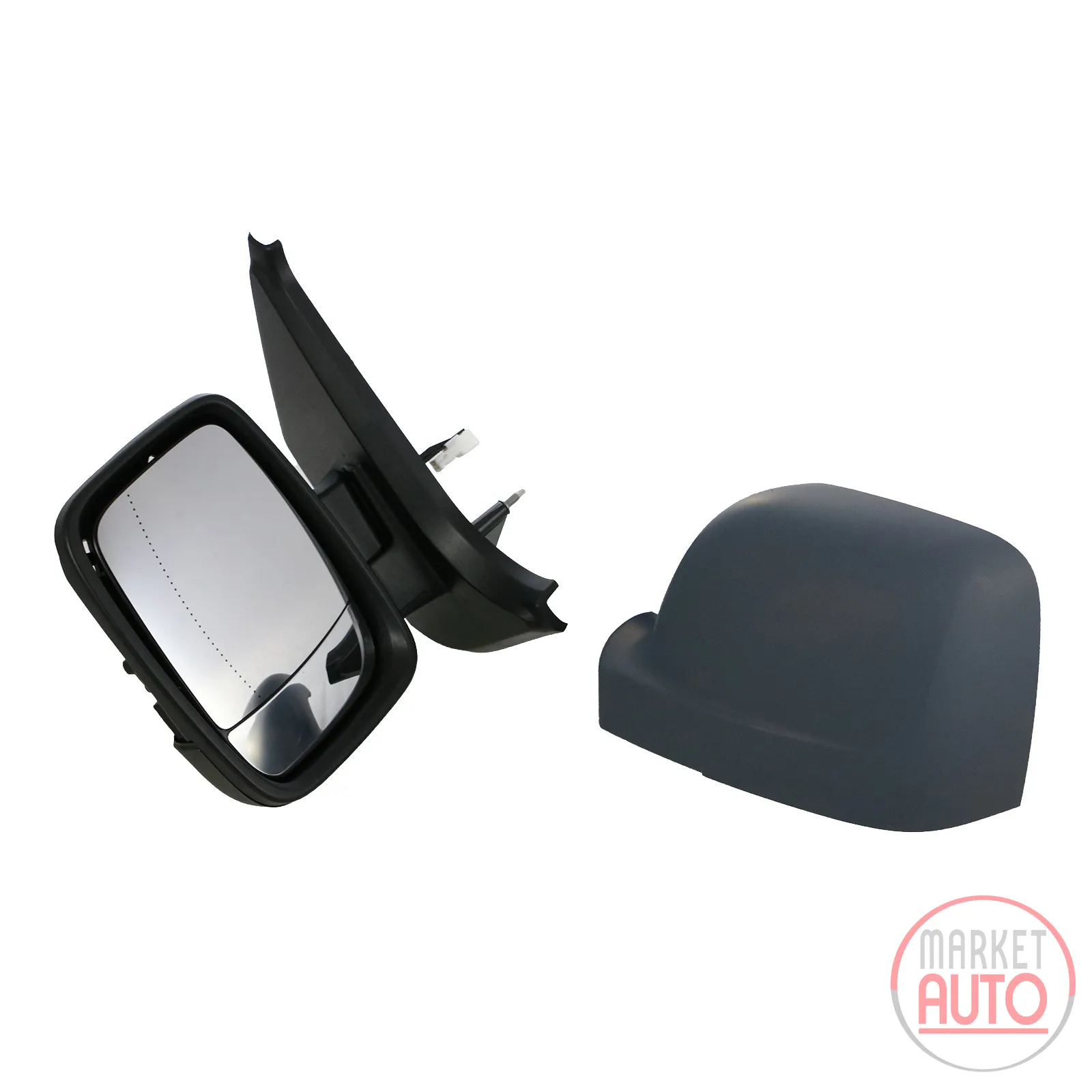 wing mirror complete short left manual grey primed