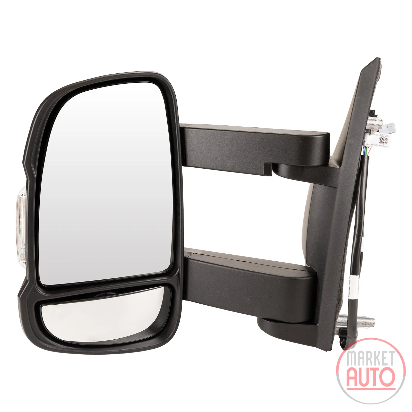 Left exterior mirror, long arm, electrically adjustable, heated, temp. sensor, 1