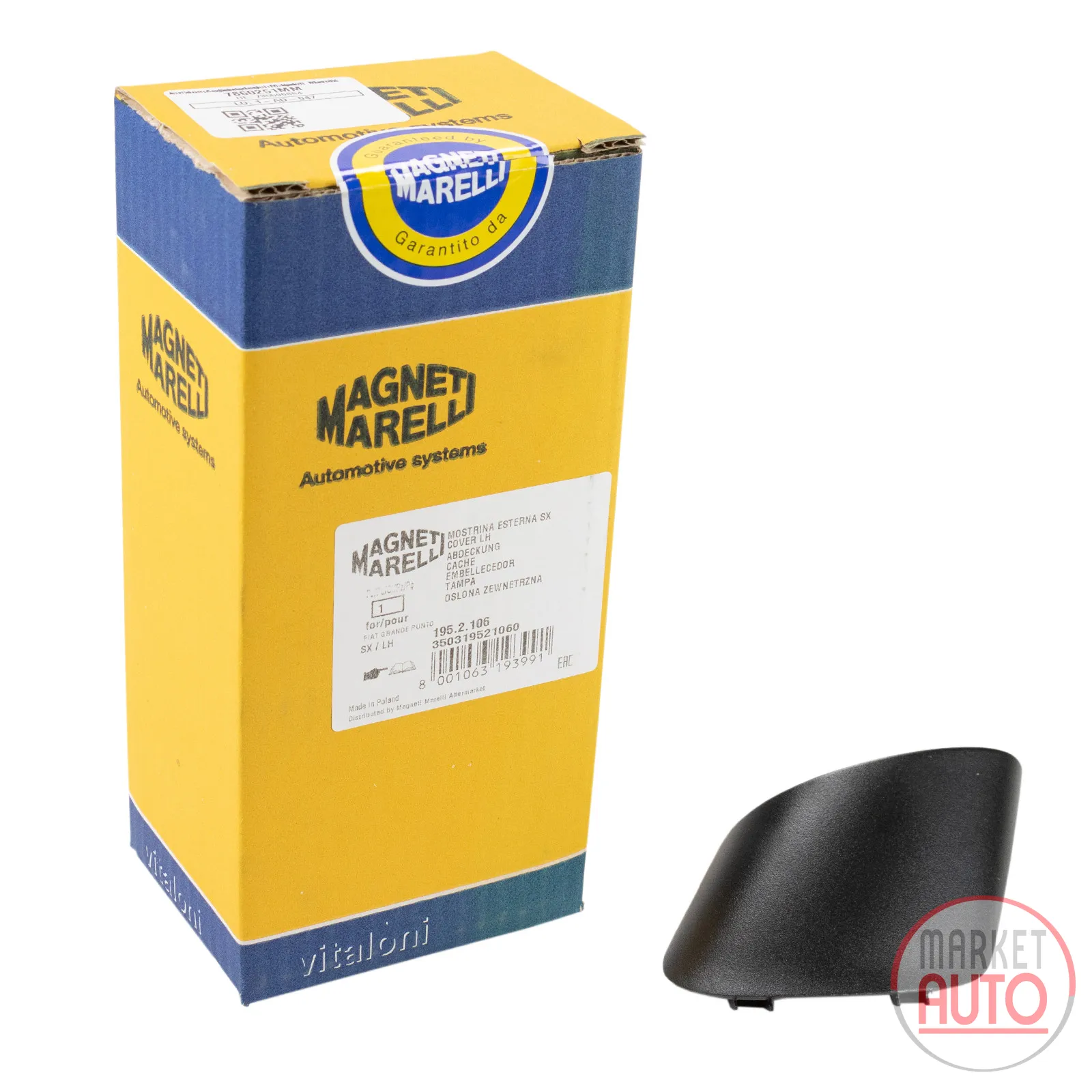 wing mirror cover left, cover for the wing mirror Magneti Marelli