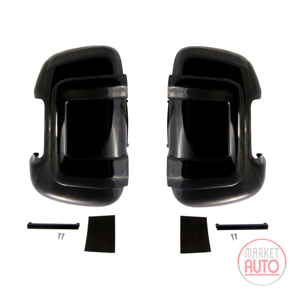 Set Mirror Protector Protection Cap Black