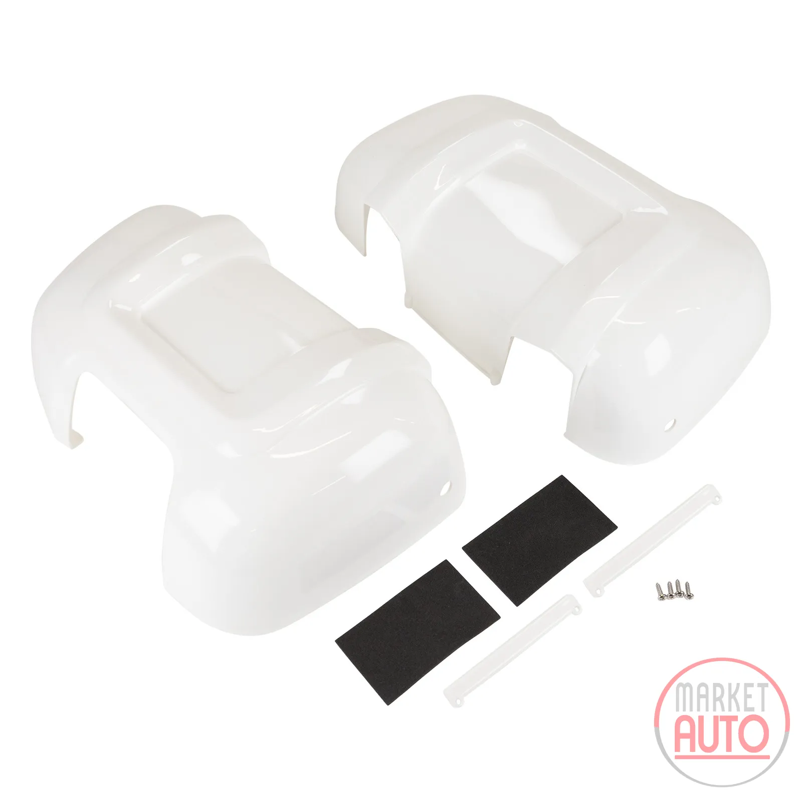 Set Mirror Protector Cap White