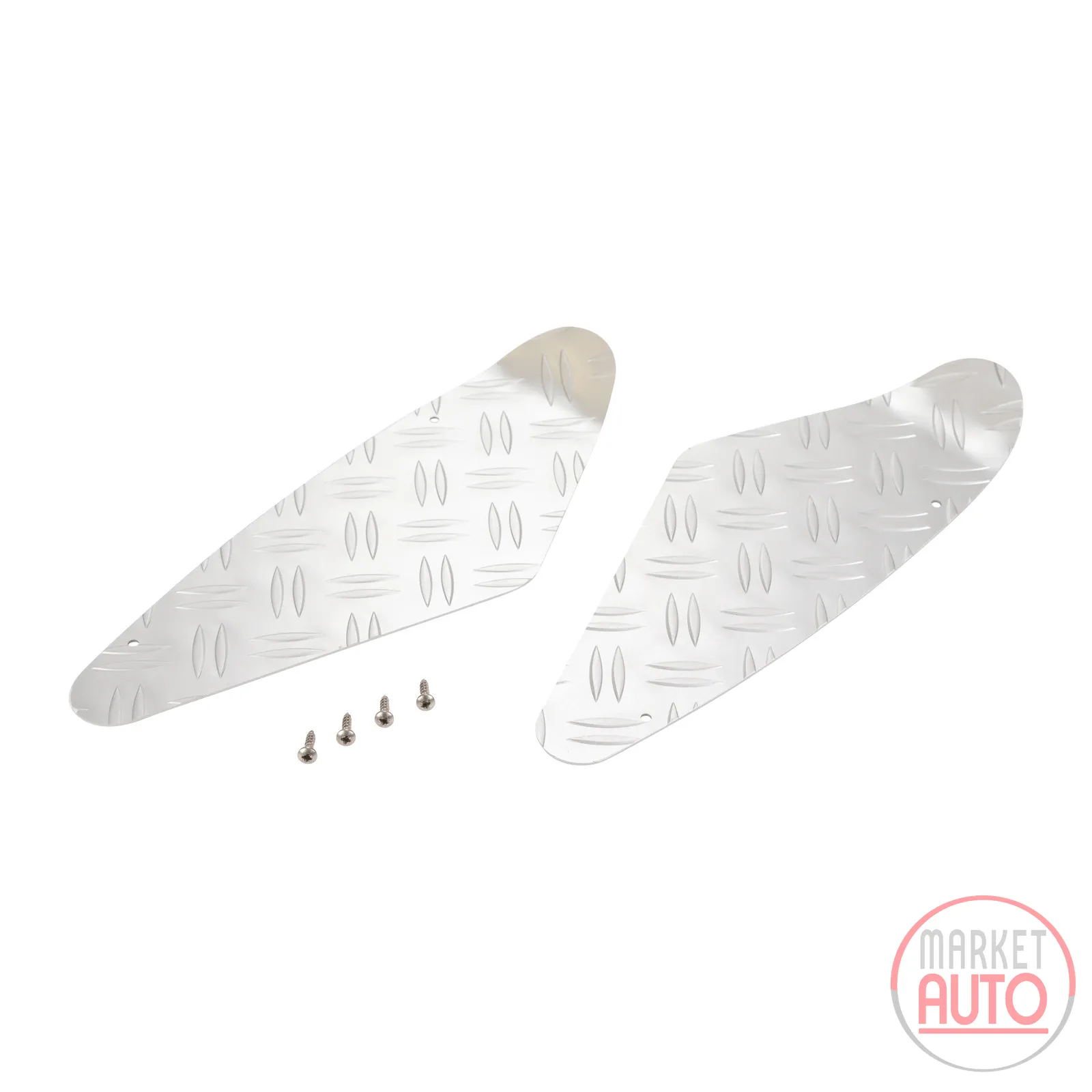 Tread plates matt silver front bumper