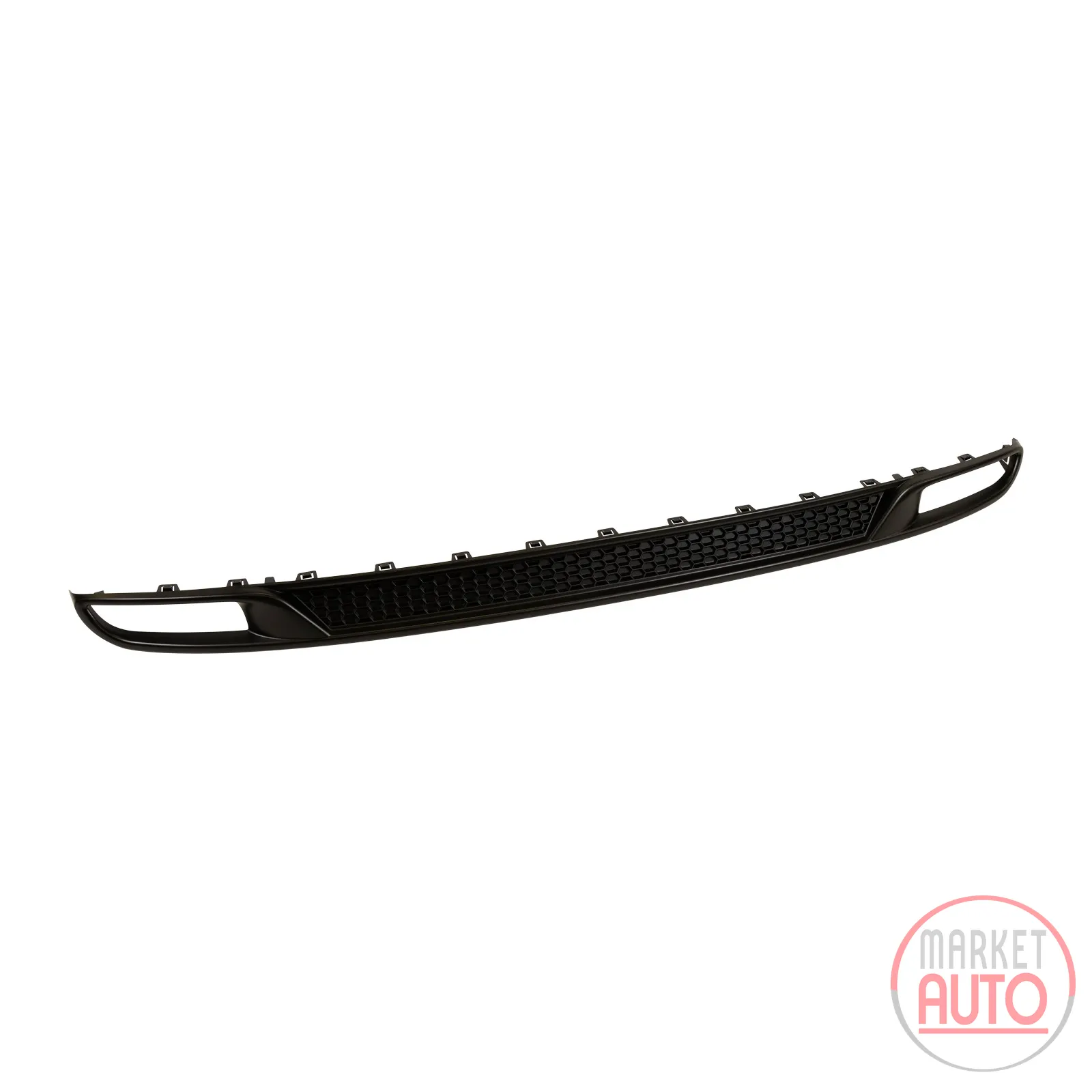 Cover trim strip on the rear bumper