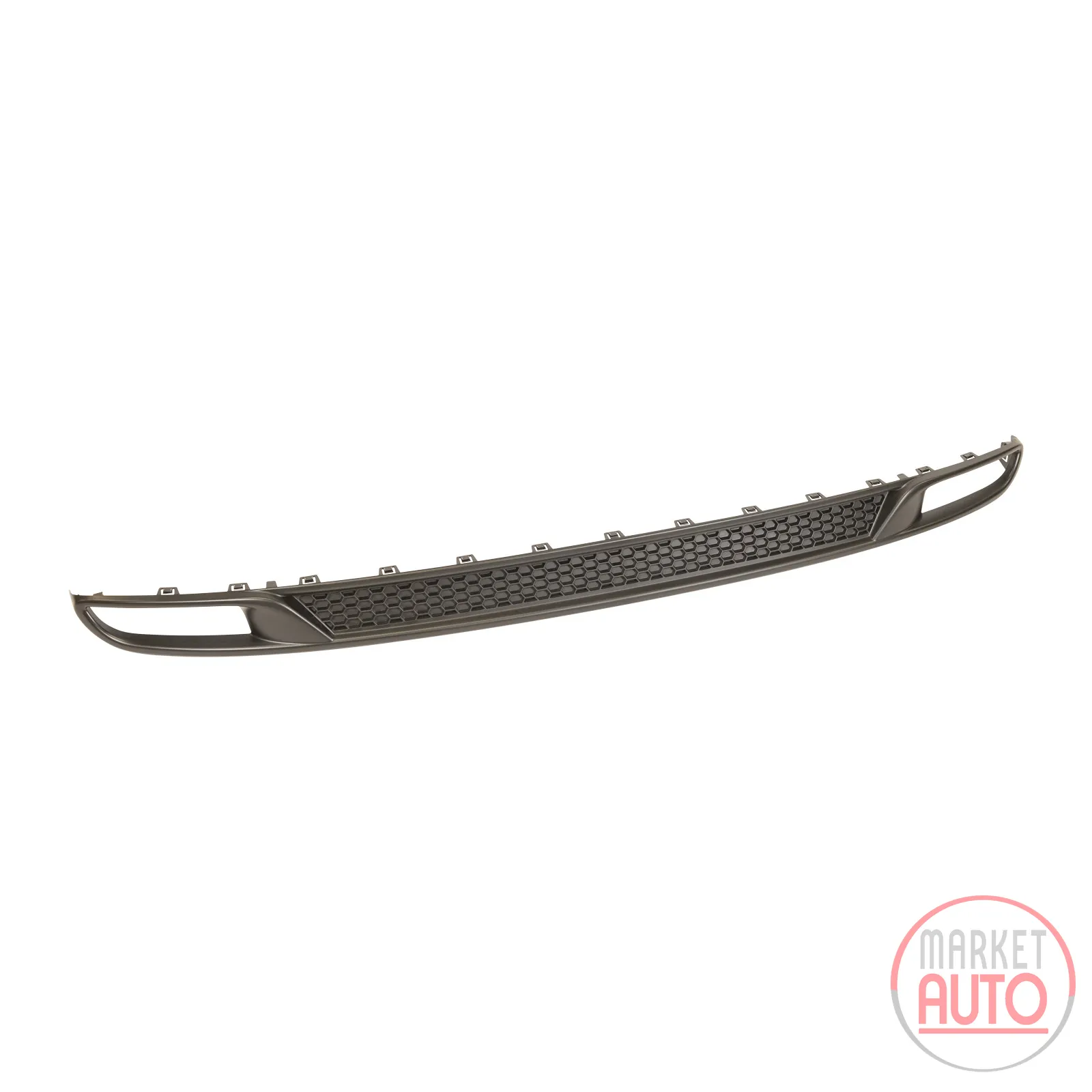 Cover trim strip on the rear bumper