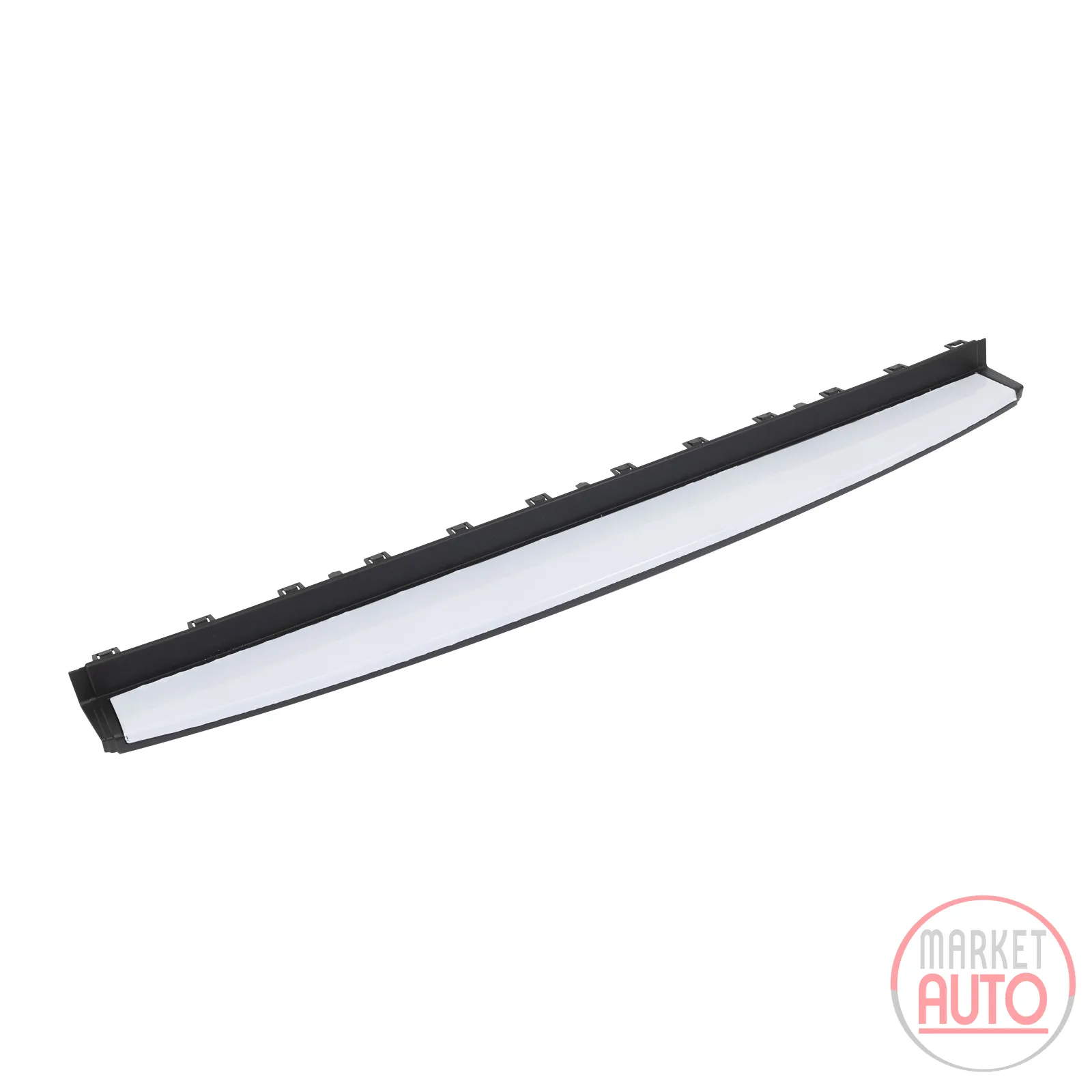 Cover strip on the rear bumper