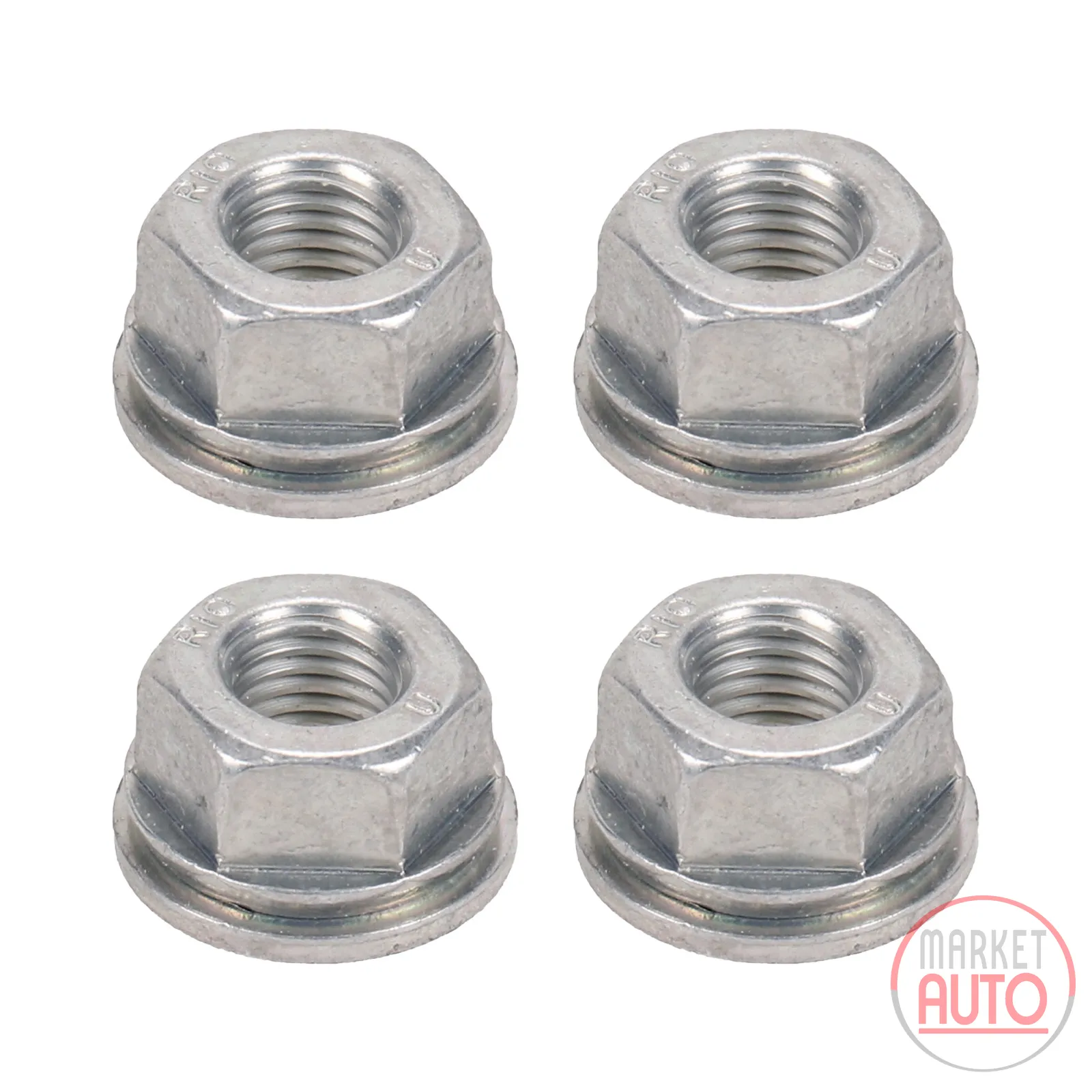 Hex nut, self-locking, M10x1.25, set of 4