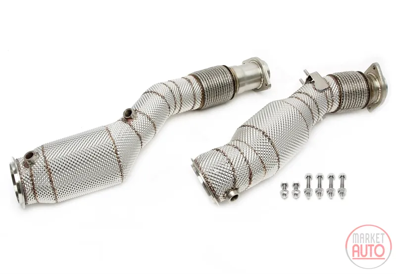 Downpipe mit Hitzeschild und Katalysator BMW