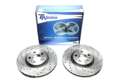 Disco de freno deportivo fijado eje delantero perforado + ranurado + ventilación interna Citroën · Fiat · Lancia · Peugeot