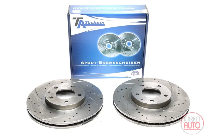 Sportbremsscheibensatz Vorderachse perforiert + geschlitzt + innen belüftet Mazda