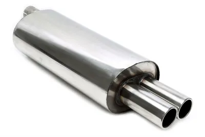 Silenciador trasero 2x76mm redondo / con estribor BMW