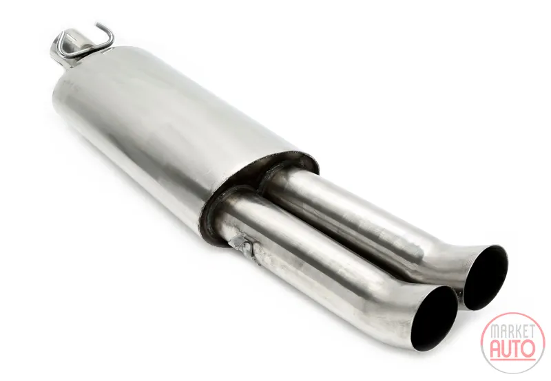 Rückschalldämpfer 2x76mm DTM Edelstahl VW