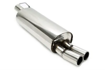 Silenciador trasero 2x76mm redondo / con estribor Audi · Seat · VW